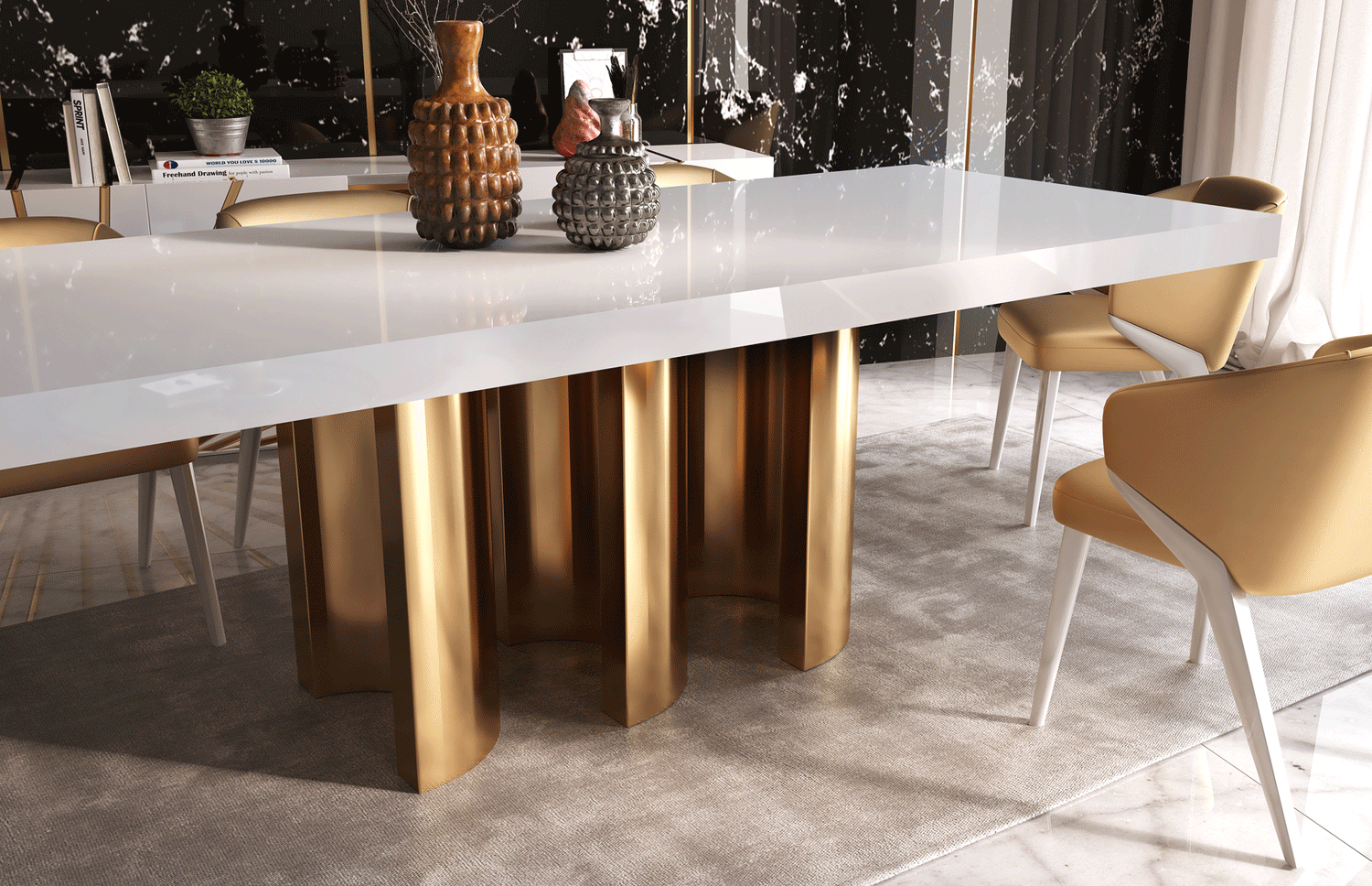Oro White Dining room