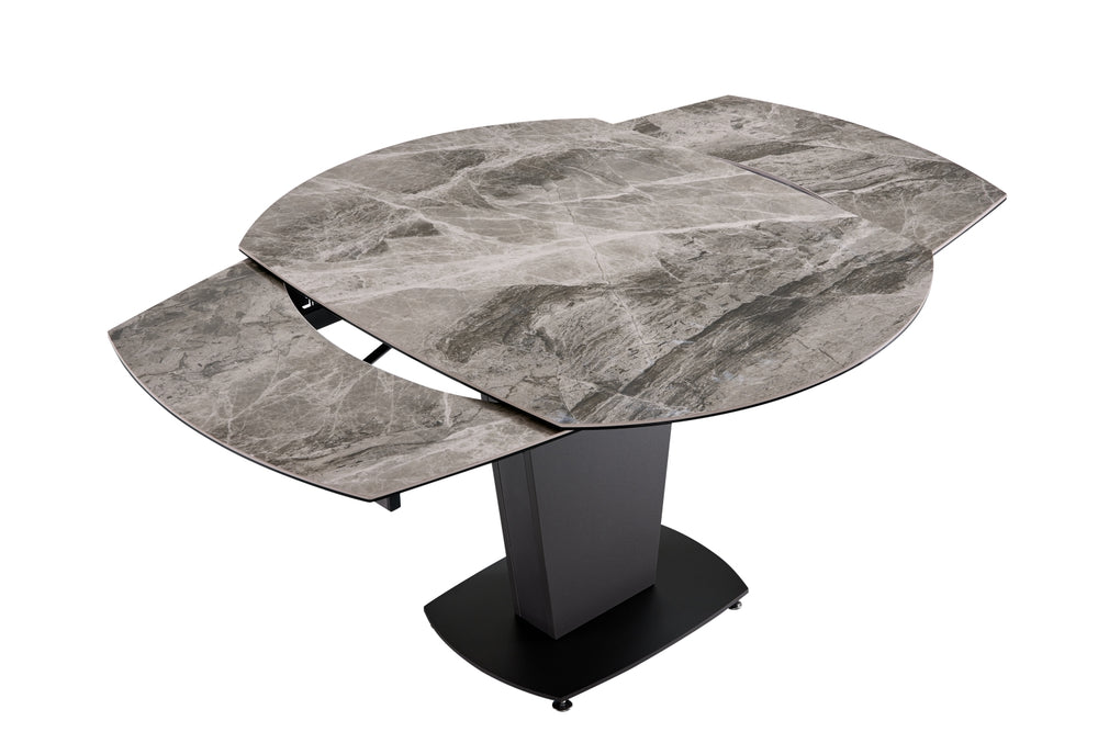 Marble Table Grey Taupe with 3405 Chairs Beige