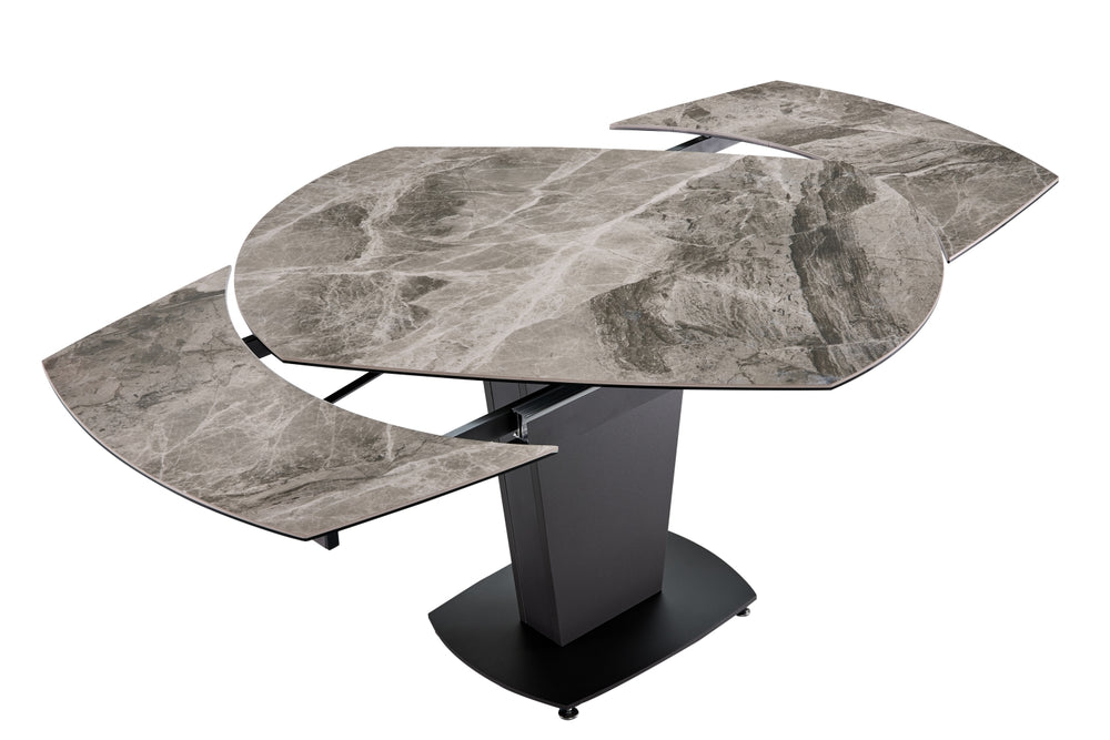 Marble Table Grey Taupe with 3405 Chairs Beige