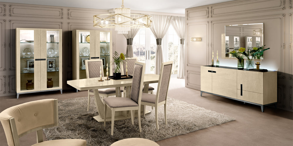 Elite Dining Ivory with Ambra “Rombi” Chairs