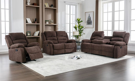 Dynamo Chocolate 3-PC Recliner Set