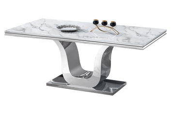 Denver 7-PC Marble Top Dining Table Set