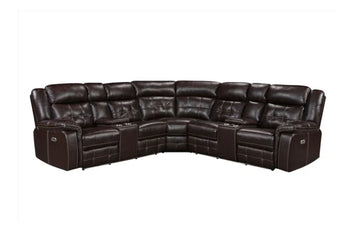 Amazon Brown Power Reclining Sectional Set