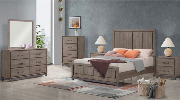 River Grey Oak Bedroom Set | Modern Minimalist | Queen & King