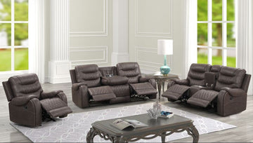 Ashley Chocolate OVERSIZED 3PC Reclining Sevt