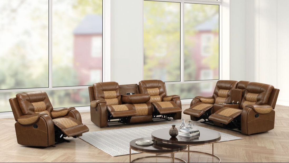 Ashley Light Brown Oversized 3-PC Reclining Set