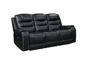 Harley Black Power TOP GRAIN LEATHER Reclining Set