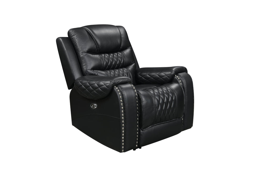 Harley Black Power TOP GRAIN LEATHER Reclining Set