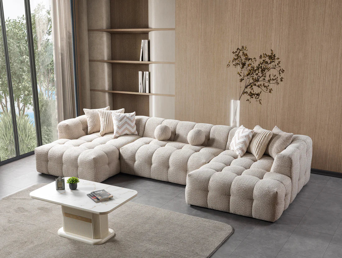 Ivy Boucle Double Chaise Sectional