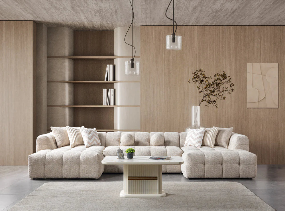 Ivy Boucle Double Chaise Sectional