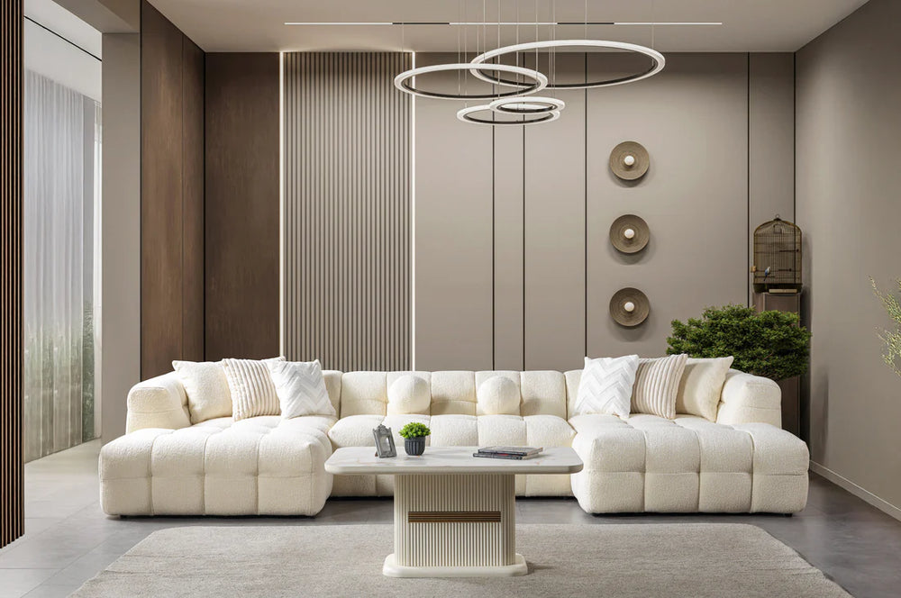 Ivy Boucle Double Chaise Sectional