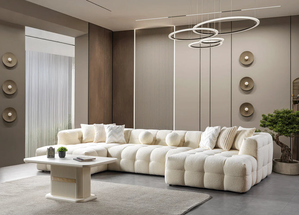 Ivy Boucle Double Chaise Sectional