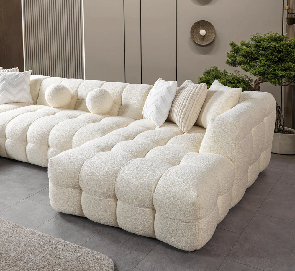 Ivy Boucle Double Chaise Sectional