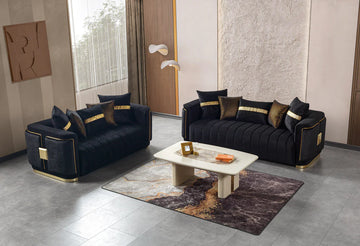 Carlina Velvet Sofa & Loveseat