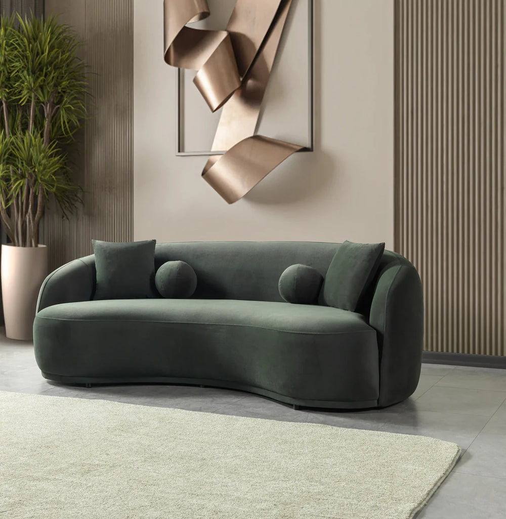 Bonita Green Velvet Sofa & Loveseat Set