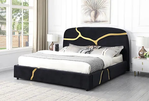 Milan Velvet Platform Bed