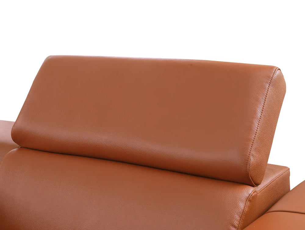 Picasso II 7-Piece Power Reclining Sectional – Caramel Italian Leather Match