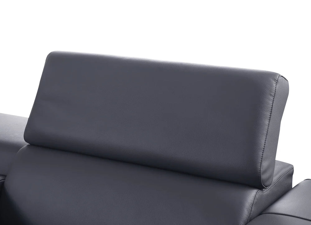 Picasso II 7-Piece Power Reclining Sectional – Dark Grey Italian Leather Match