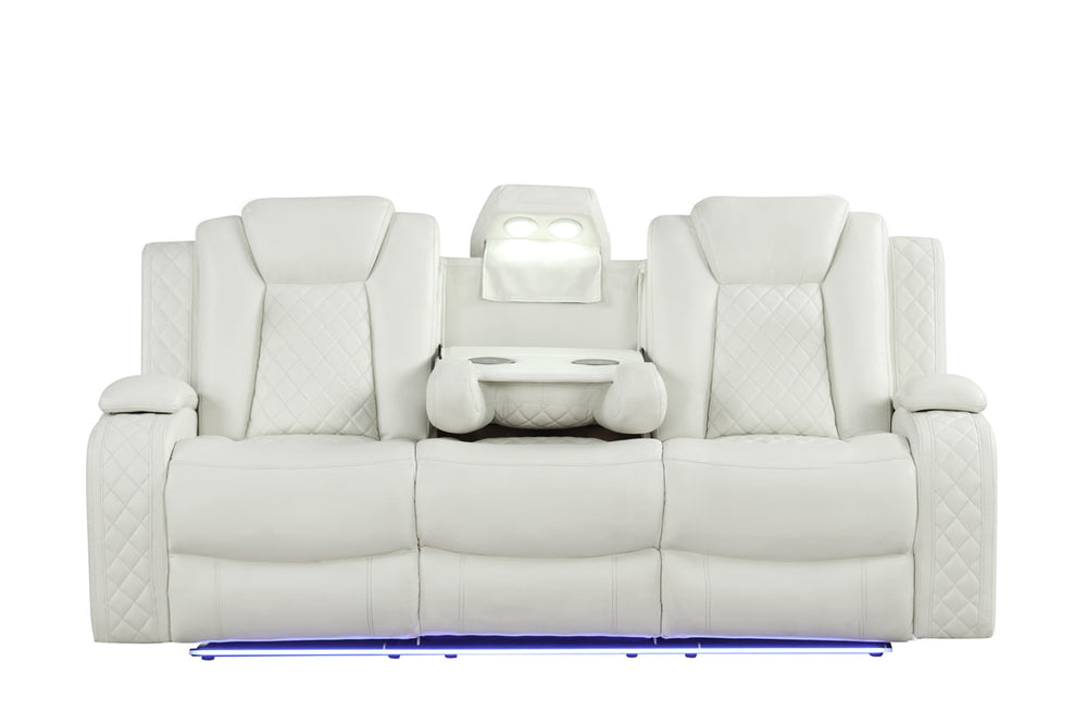 Luz White 3-PC Reclining Set