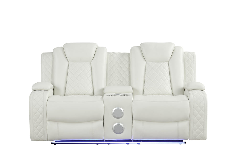 Luz White 3-PC Reclining Set