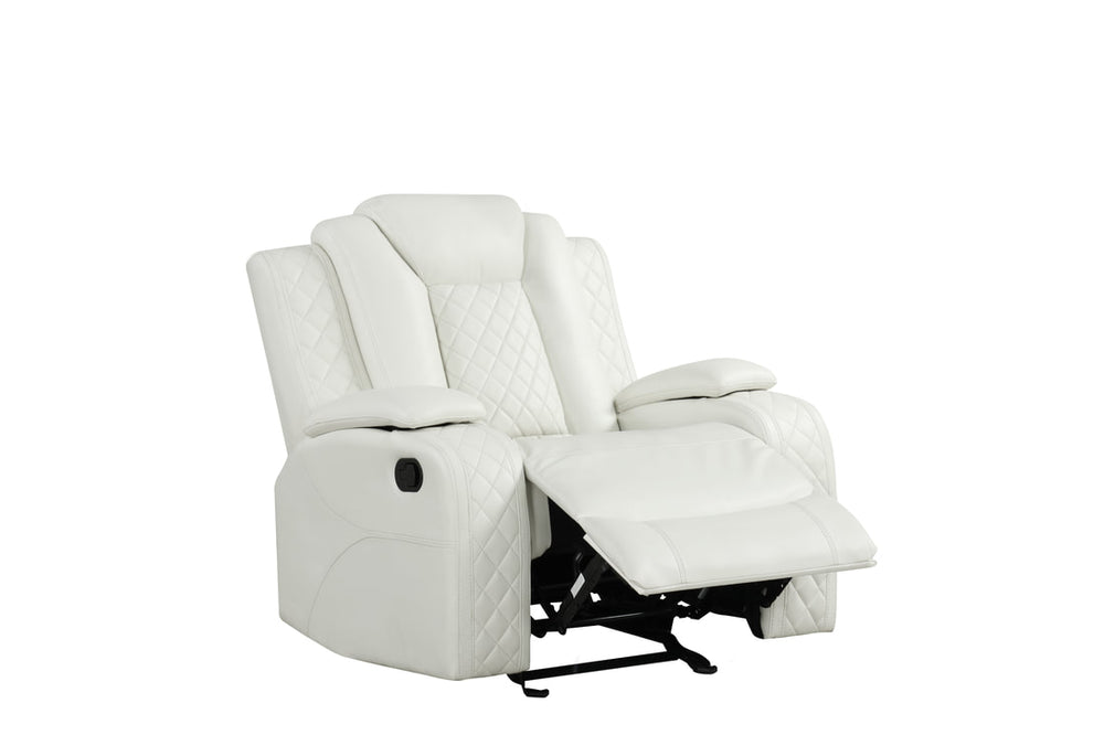 Luz White 3-PC Reclining Set