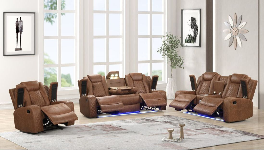 Luz Saddle 3-PC Reclining Set