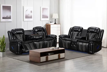 3-PC Black Prime Time Recliner Set