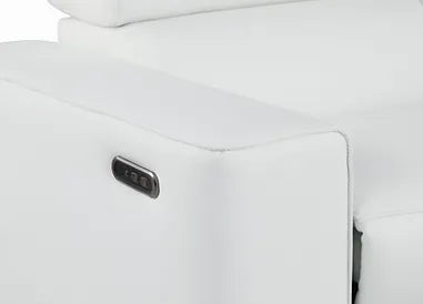 Picasso 6-PC White Italian Leather Sectional