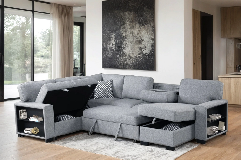Atlantic Sectional With Pull-Out Beds