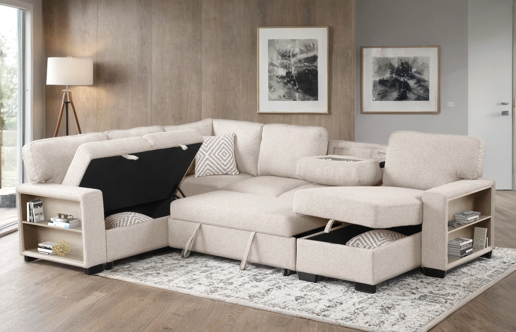 Atlantic Sectional With Pull-Out Bed