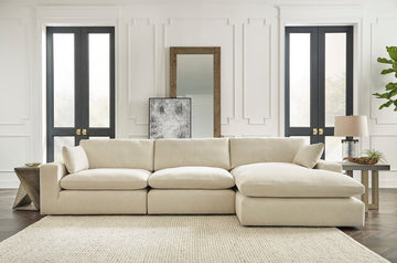 AsheCloud White Sectional