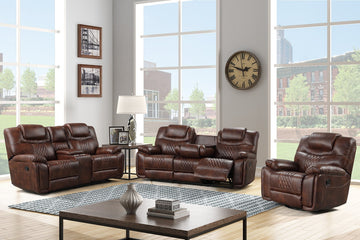 Galveston Brown 3-PC Reclining Set