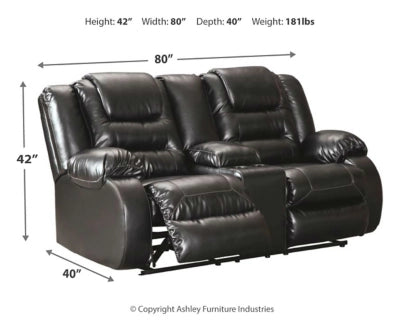 Ashley Vacherie Sofa and Loveseat Recliner Set