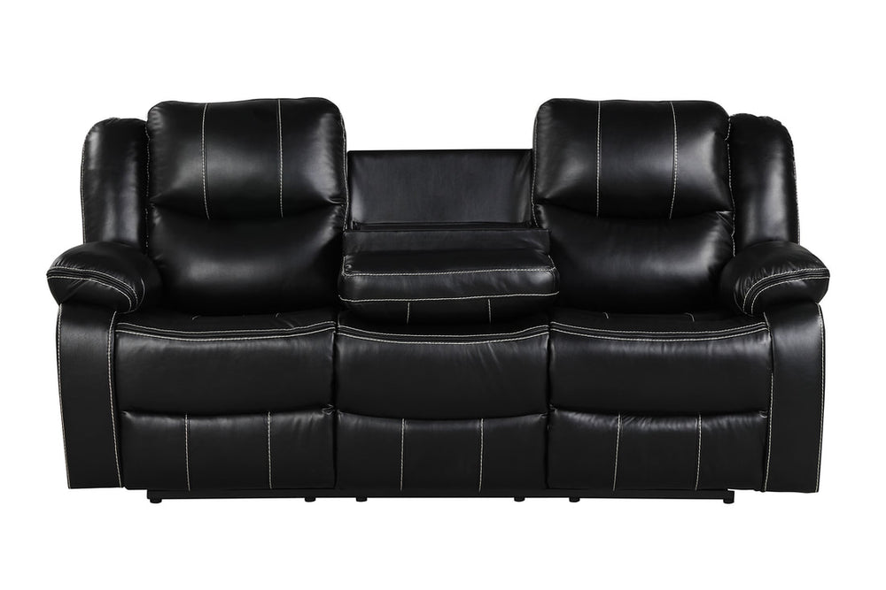 Carter 3-PC Reclining Sofa Set | Leather Gel with Drop-Down Table