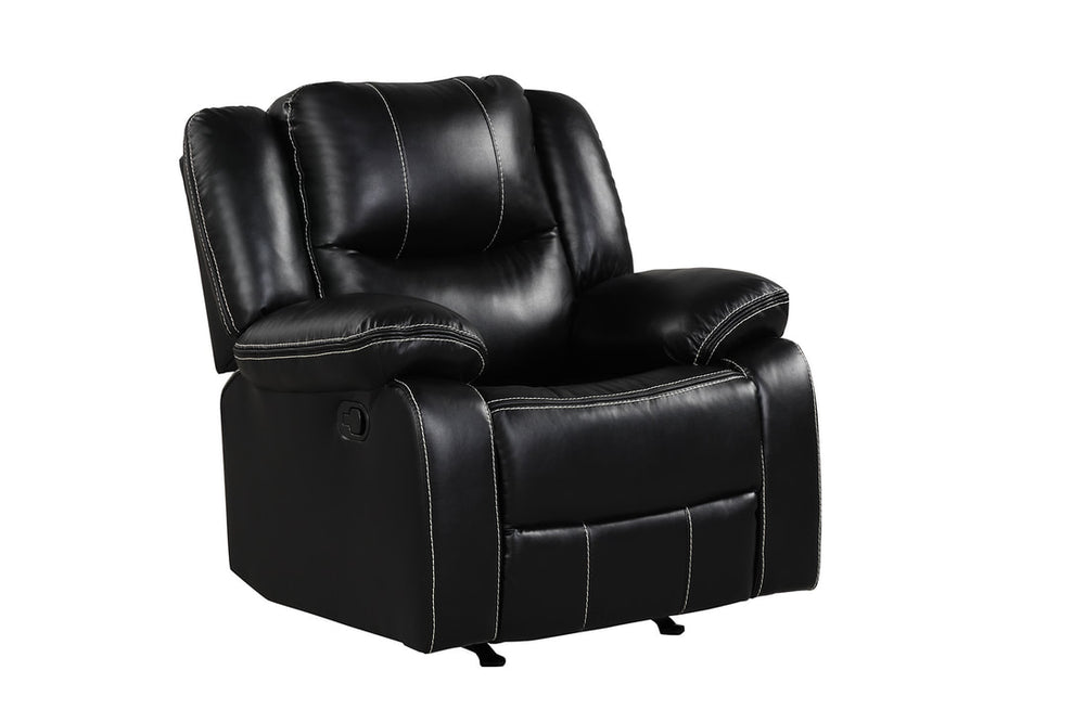 Carter 3-PC Reclining Sofa Set | Leather Gel with Drop-Down Table