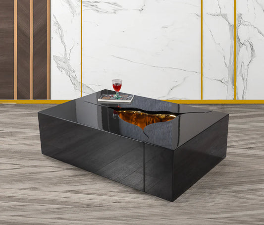 Dream Wood Black Gold Coffee Table