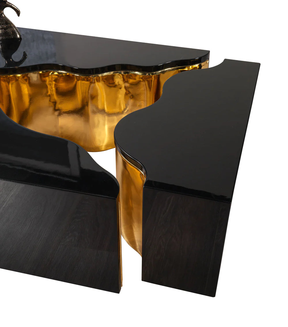 Dream Wood Black Gold Coffee Table