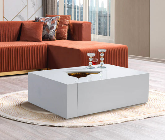 Dream Wood White Gold 3-Piece Coffee Table