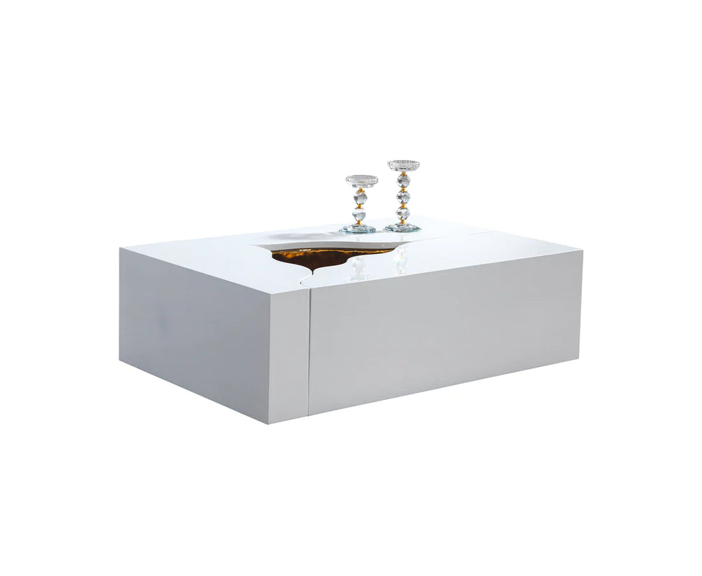 Dream Wood White Gold 3-Piece Coffee Table