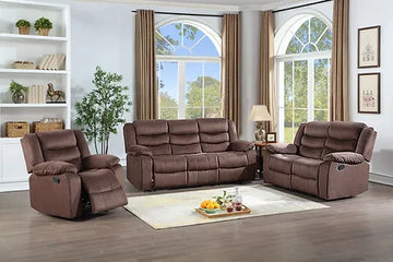 Miami 3-PC Micorfiber Brown Recliner Set