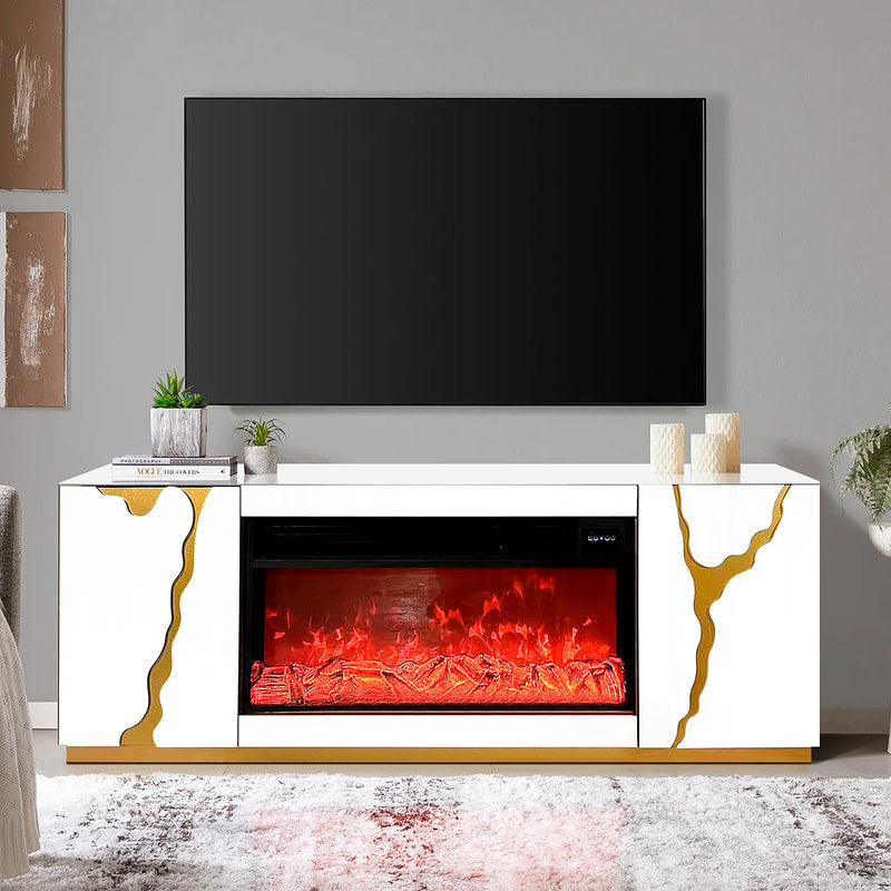 Allison TV Stand w/ Electric Fireplace