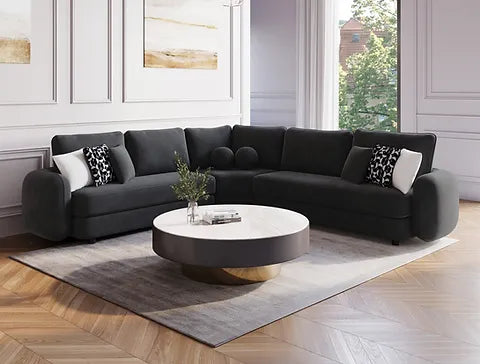 Ceilo 3-PC Black Sectional