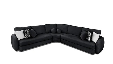 Ceilo 3-PC Black Sectional