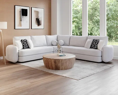 Ceilo Beige 3-PC Sectional