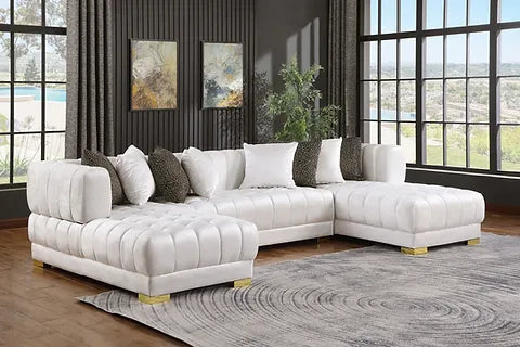 Dasha Velvet Double Chaise Sectional