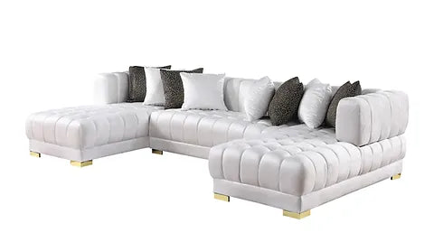 Dasha Velvet Double Chaise Sectional