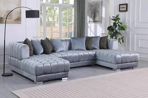 Dasha Velvet Double Chaise Sectional