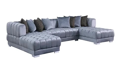 Dasha Velvet Double Chaise Sectional