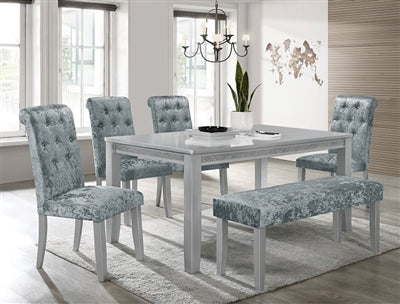 Vela 7 Piece Dining Set in Champagn