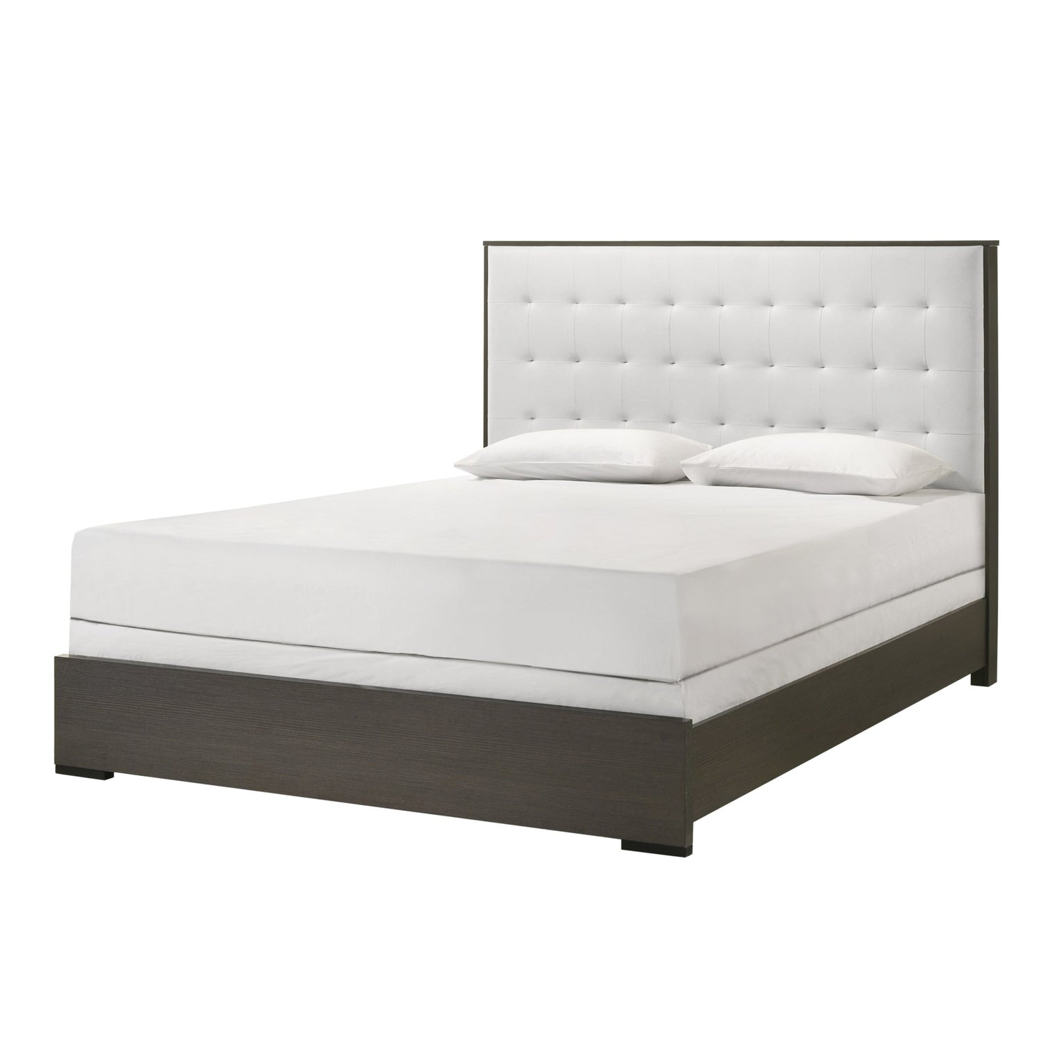 Sharpe Dark Finish Bedroom Suite | Tufted Headboard | Twin to King